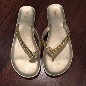 Mossimo Gold Flip Flops